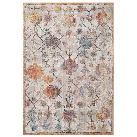 Safavieh 2 ft. 3 in. x 8 ft. Bristol Rectangle Power Loomed Rug Grey & Orange BTL444F-28